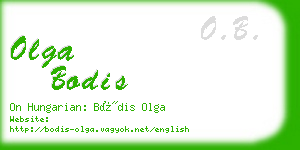 olga bodis business card